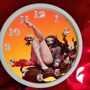 Demon slayer sexy girl wall clock